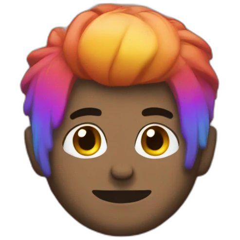 brick with lgbtq hair emoji