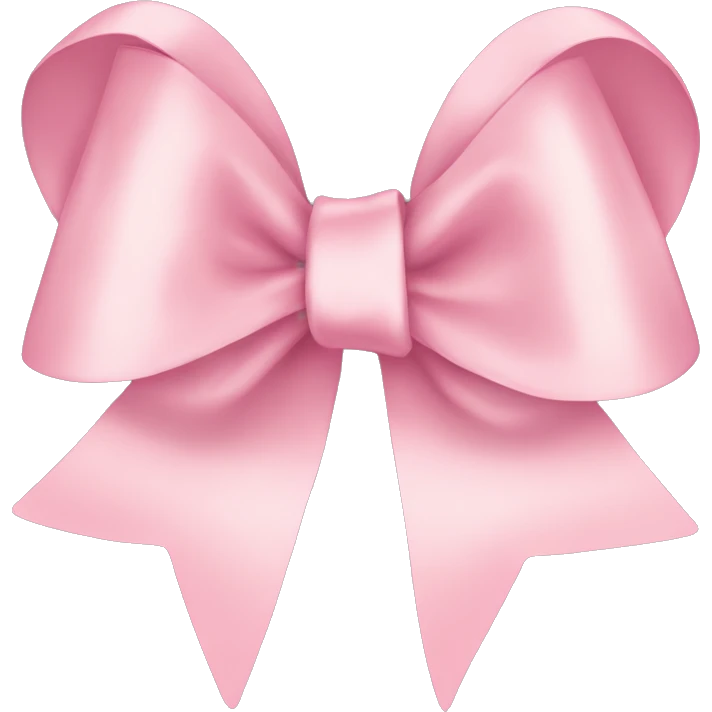 light pink ribbon bow emoji