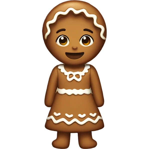 A gingerbread with a dress  emoji