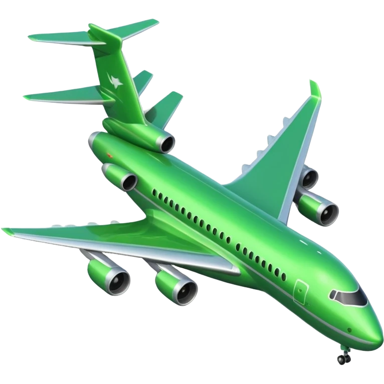 bright green jumbo jet emoji