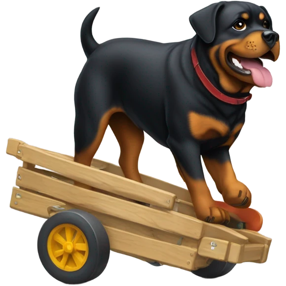Rottweiler hauling a load  emoji