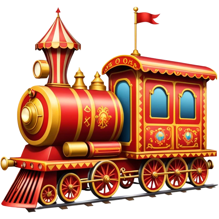 Vintage circus train emoji