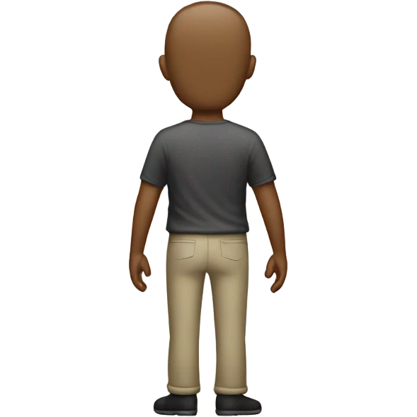 full body guy turned around emoji