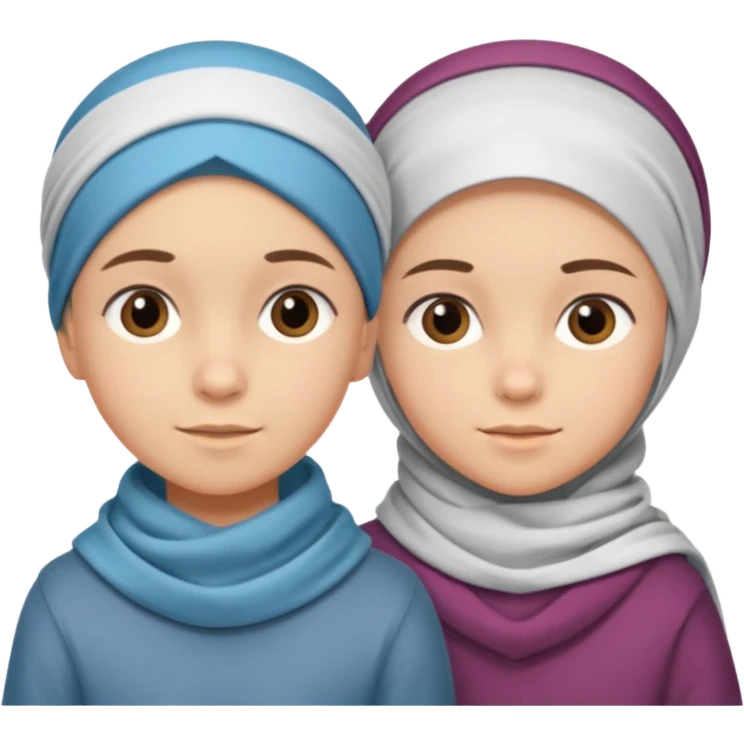 )پسر بچه 11 ساله و دختر بچه 6 ساله برادر و خواهر مهربان (دختر بچه مقنعه دارد emoji