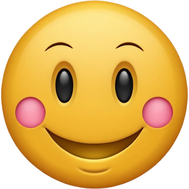 Smiley rond basique qui rougis  emoji