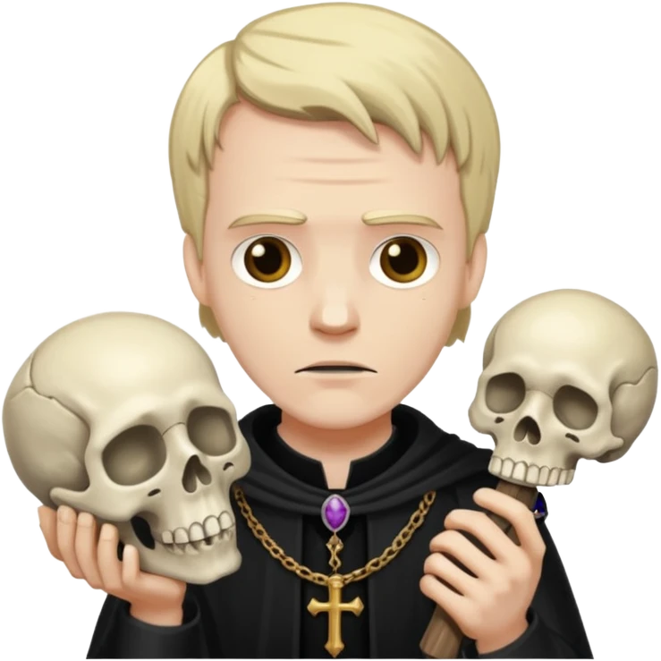 Hamlet holding 1 skUll emoji