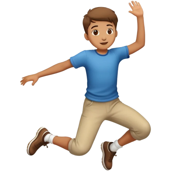 a boy jumping emoji