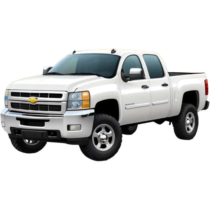 White 2009 Chevy Silverado 2500 HD crew cab emoji