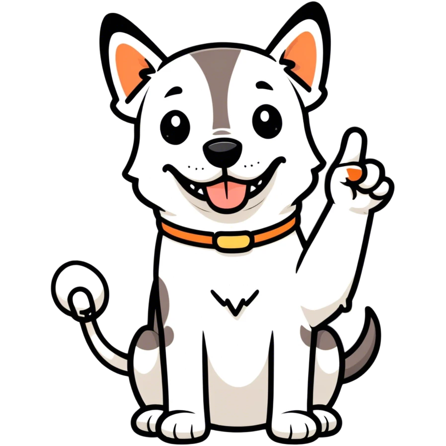 Dog middle finger emoji