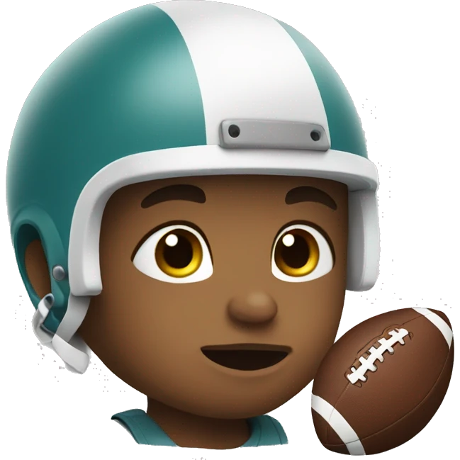 Baby with a football emoji