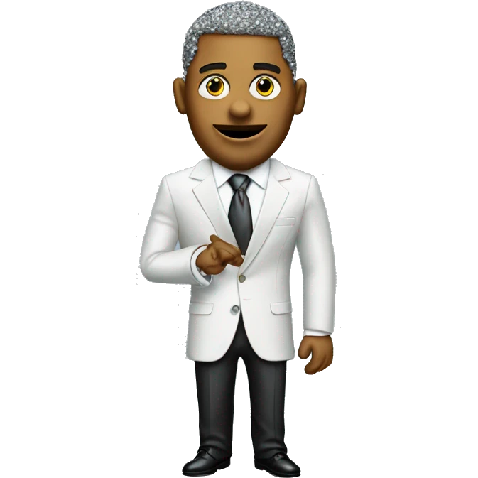 Bling businessman as puppet emoji