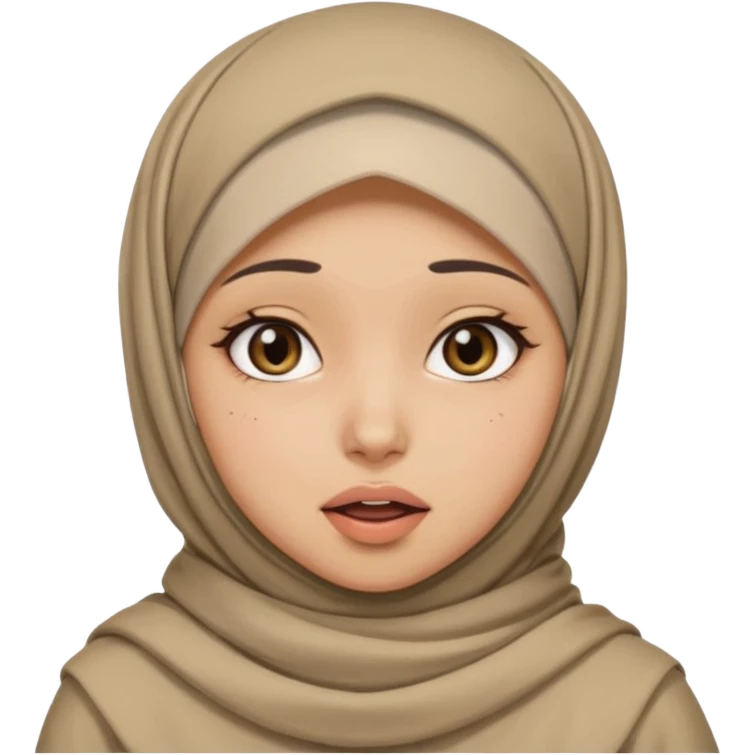 Девушка в хиджабе ахегао  emoji