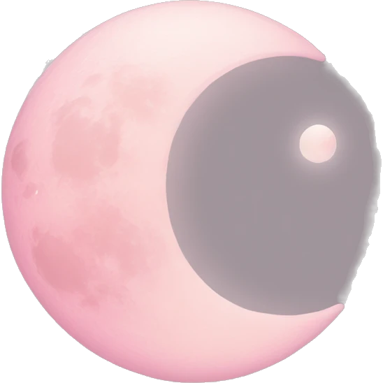 Light pink pink moon emoji