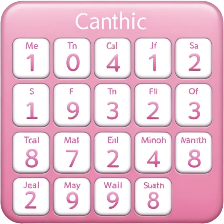 make a catholic calendar with very girly pink tones, but simple. emoji