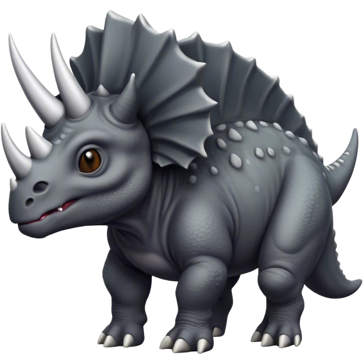 Black triceratops dinosaur accurate  emoji