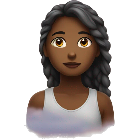 girl  under sky emoji