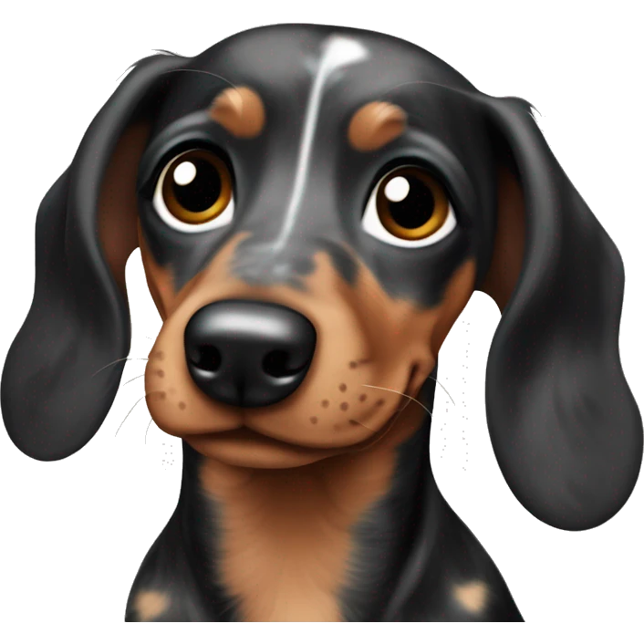 Black Merle mini dachshund  emoji
