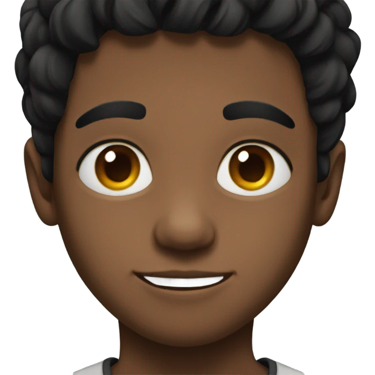 black haired boy portrait emoji