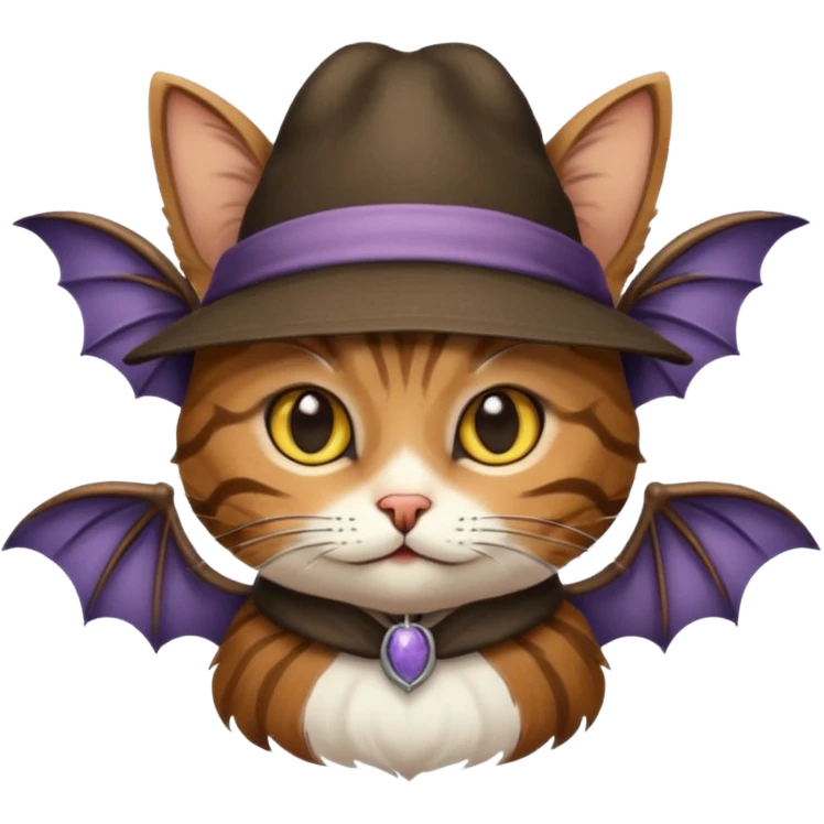 Cat hat bat emoji