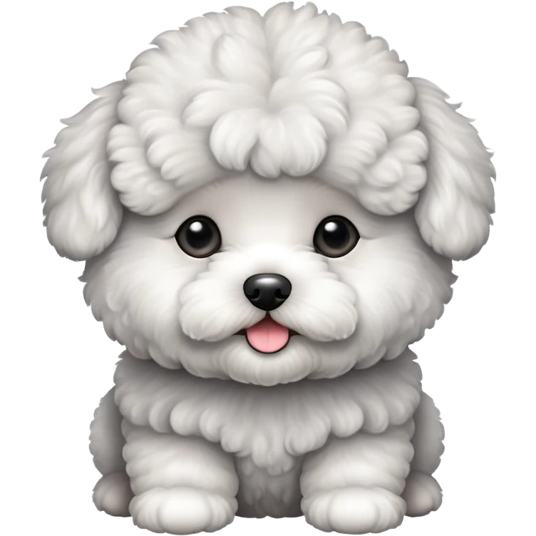 Gray Bichon Frise puppy emoji