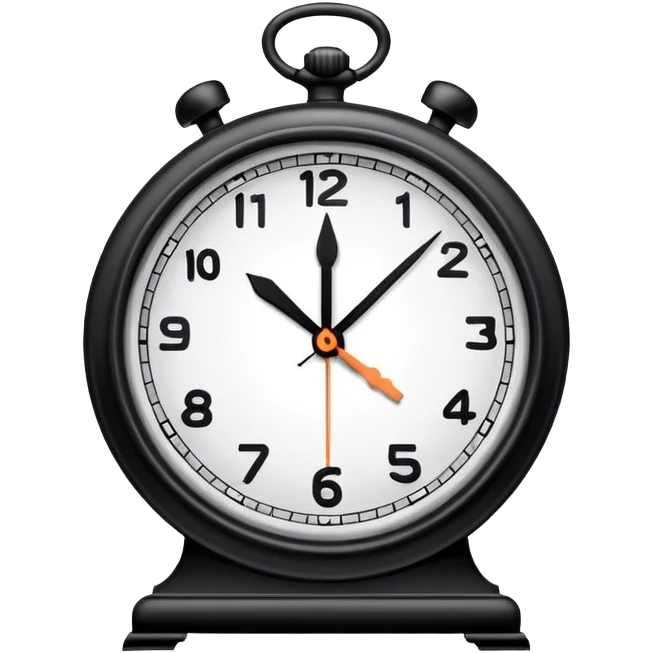 A black clock that is just a outline of the clock. emoji