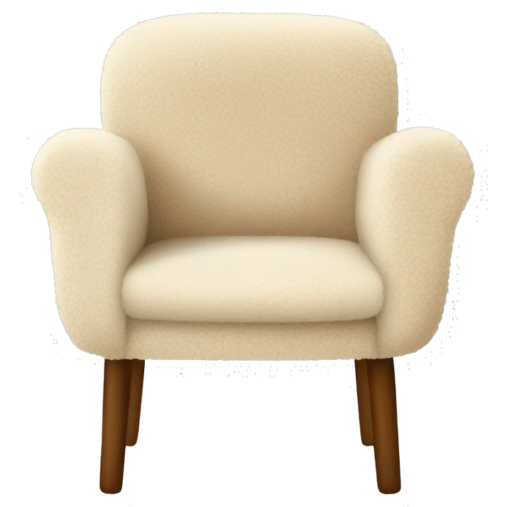 beige sherpa chair emoji