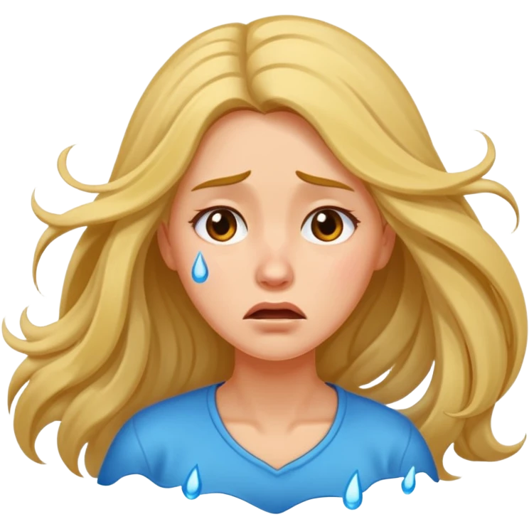 sad lady running emoji