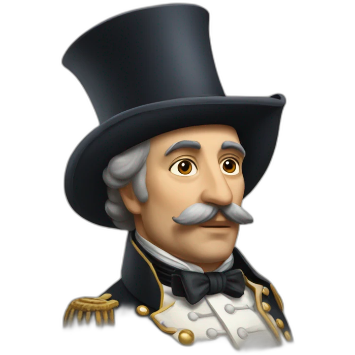 Manchot avec un chapeau Napoléon  emoji