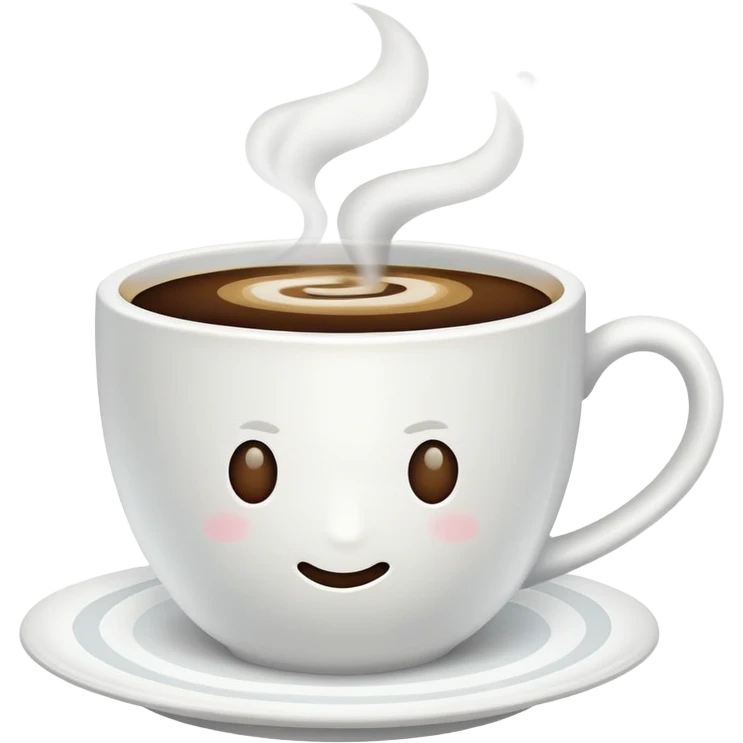 coffee cup with steam emoji