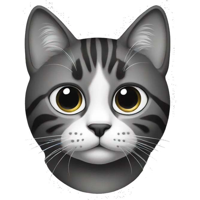 Cat Black and white emoji
