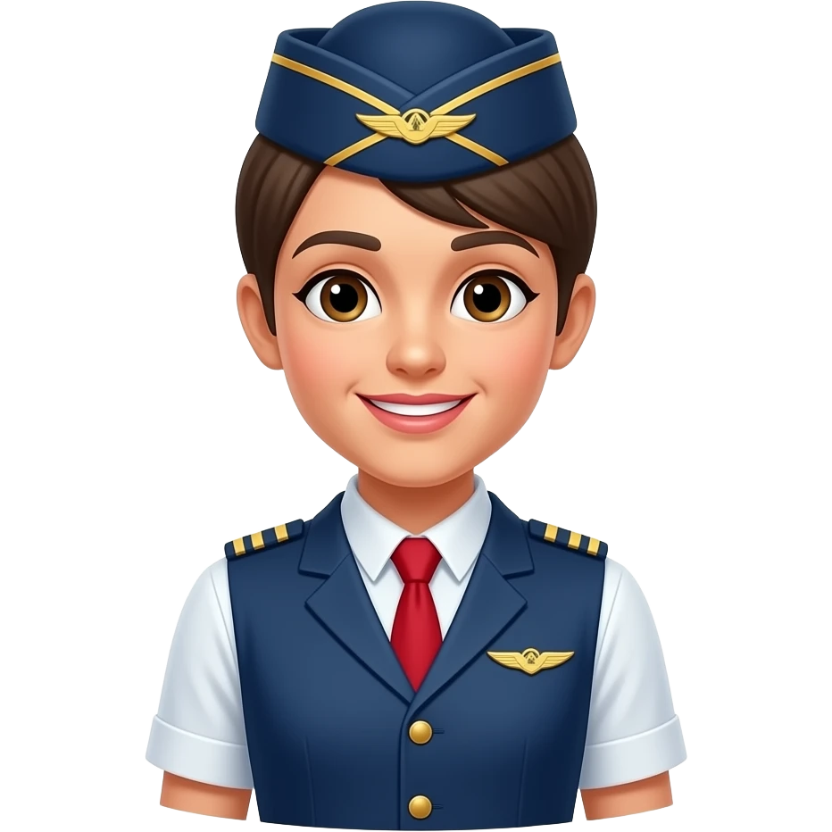 Flight attendant uniform emoji