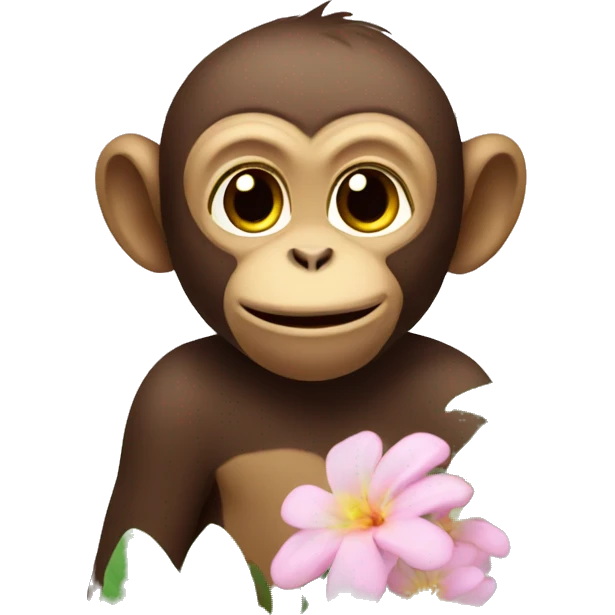 monkey with flowers emoji