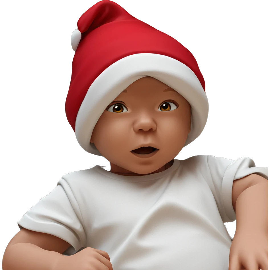 boy in santa hat emoji