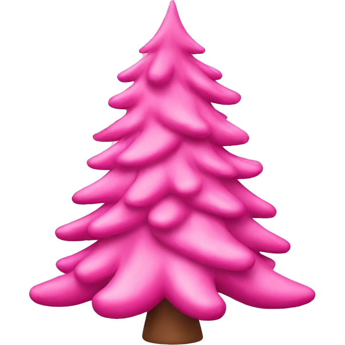 Pink Christmas tree emoji