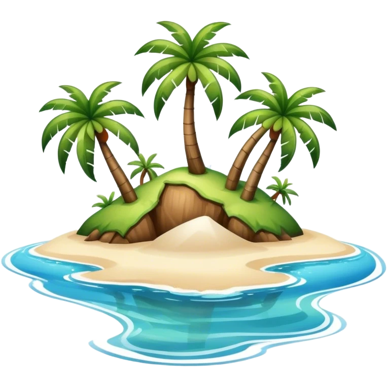 Island with coconut trees emoji