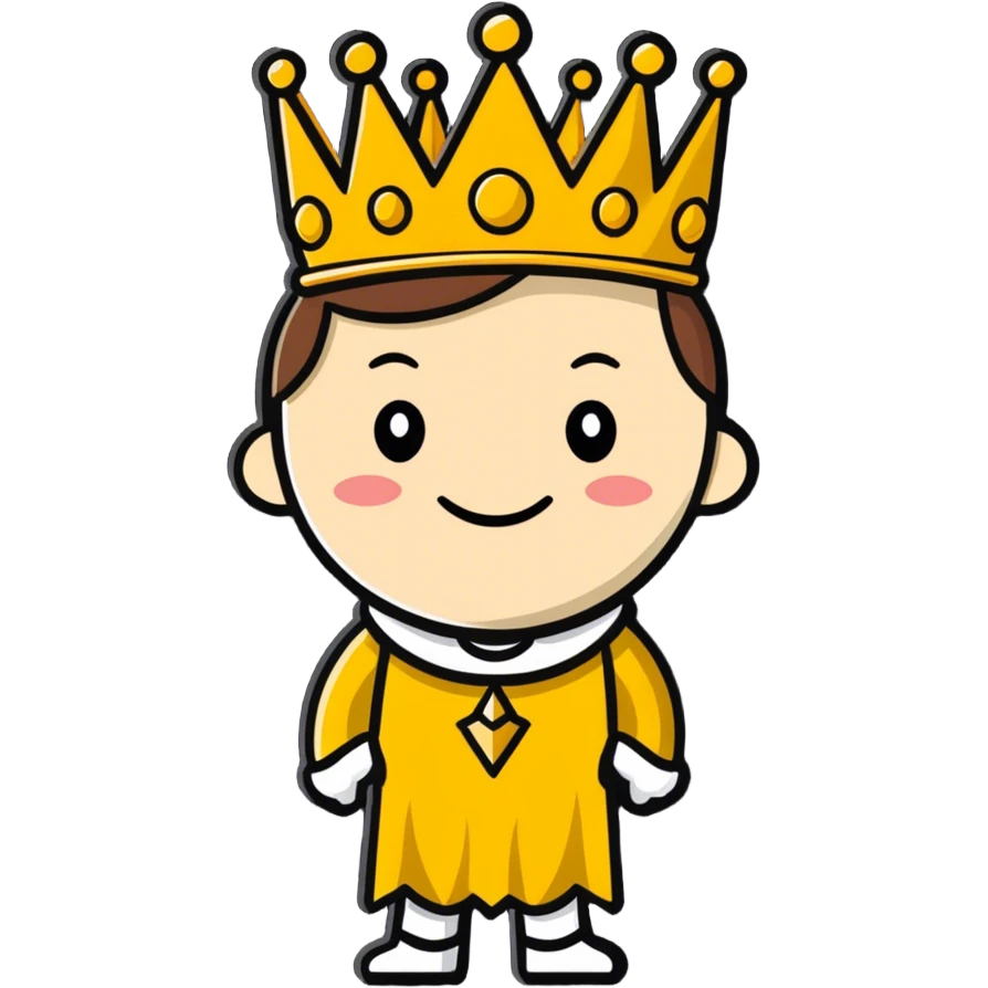 Wearing a crown emoji