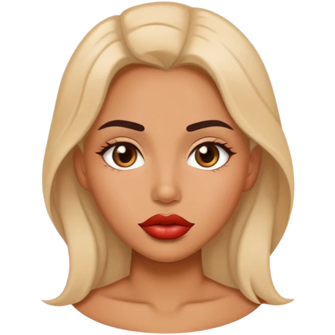 over full lips girl emoji