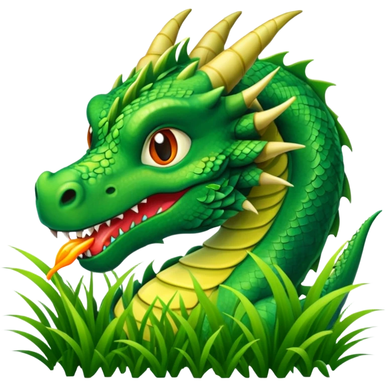 Dragon eating grass  emoji