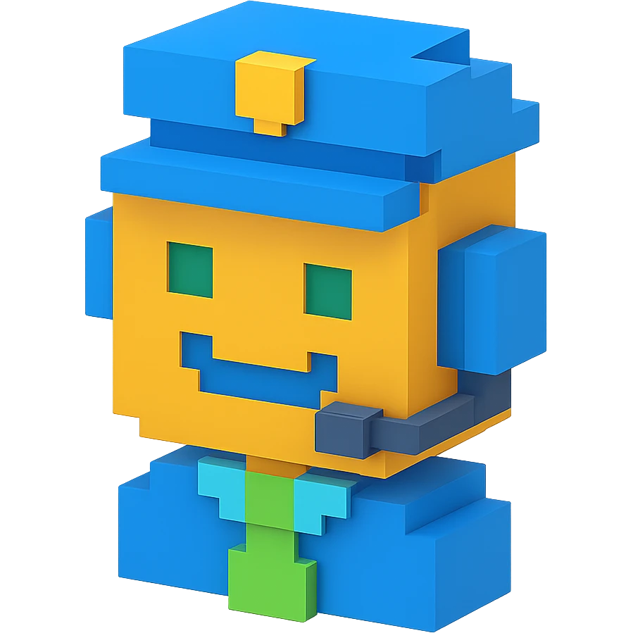 friendly robocop like ai sales teammate (head only) emoji
