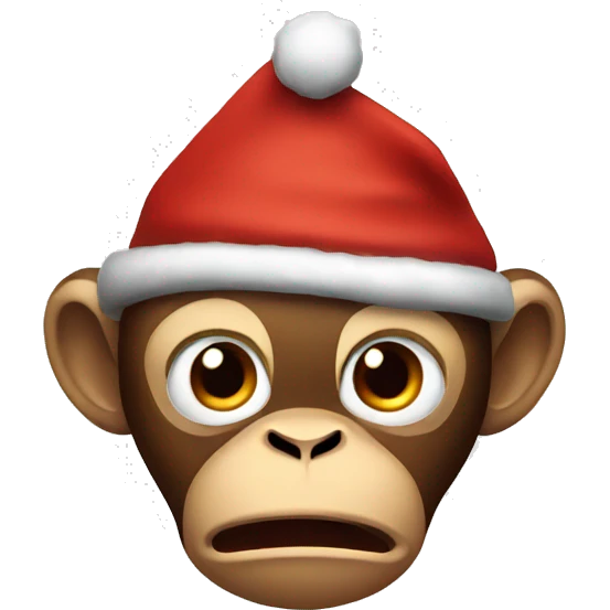 Angry Christmas monkey emoji