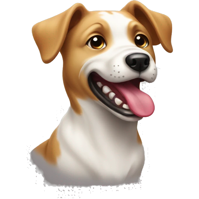 Playful dog with tongue out emoji