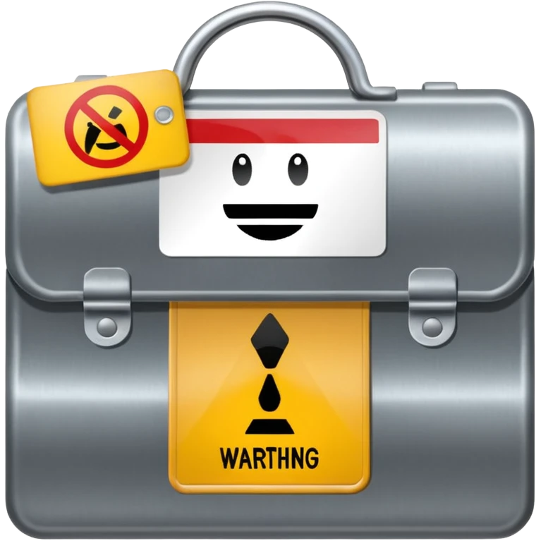 Warnschild (achtung) Mini Aktenordner und unterbezahlt  emoji