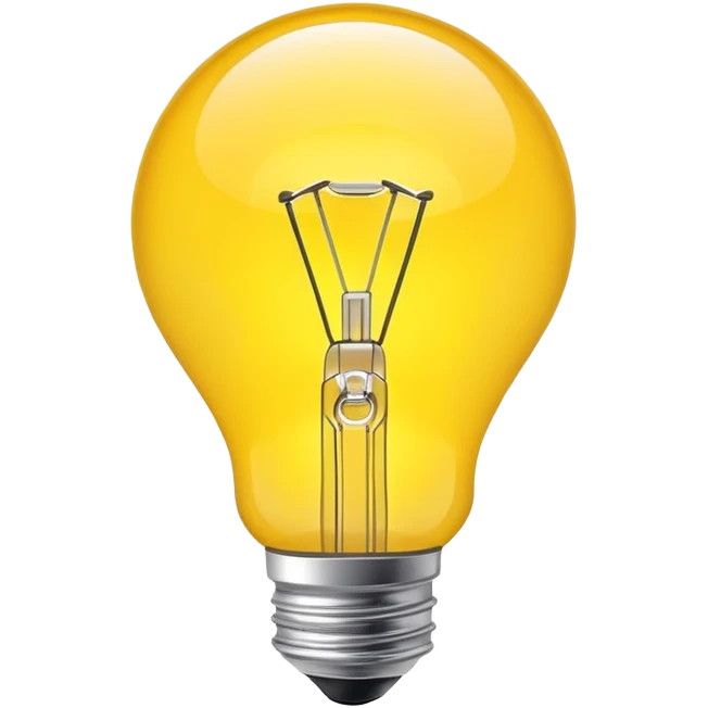 yellow light bulb glowing emoji