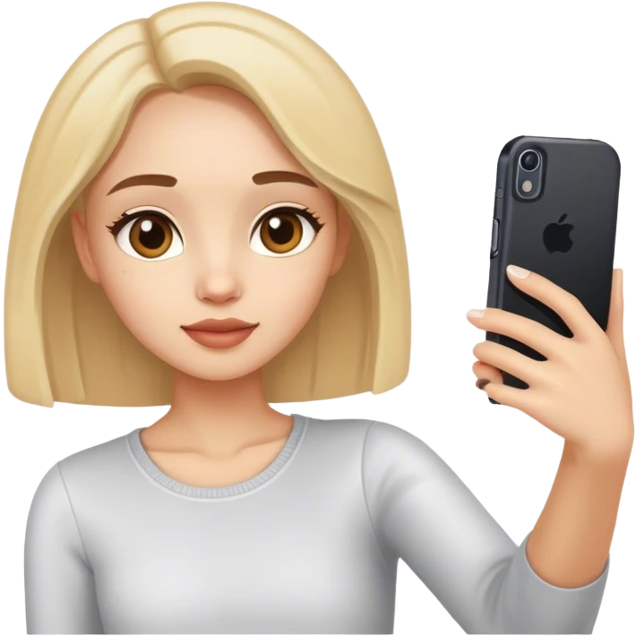 girl taking a selfie emoji