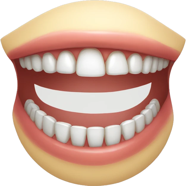 just teeth smile emoji