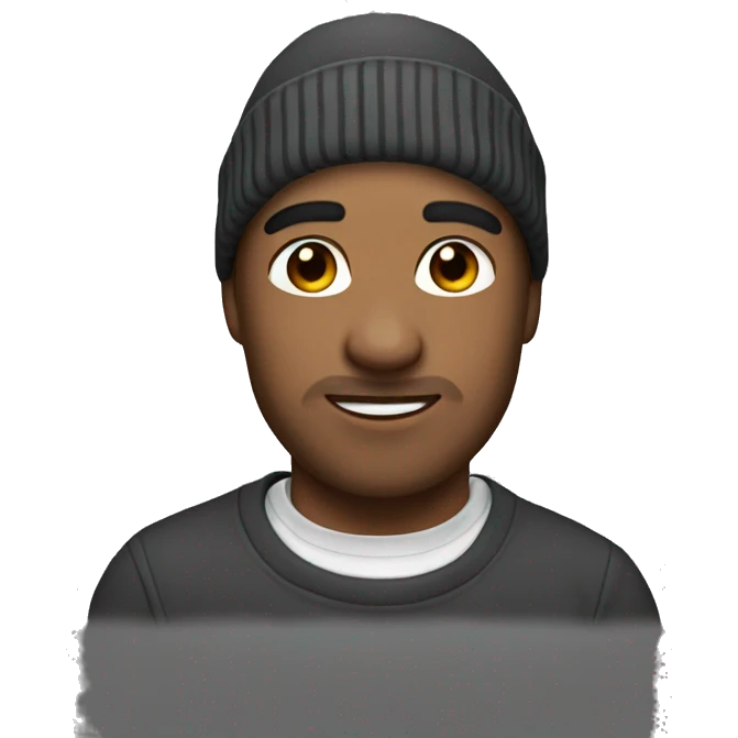 Me wearing a beanie emoji