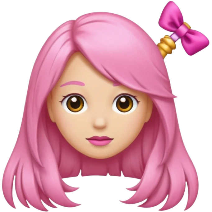 Laço de cabelo rosa emoji