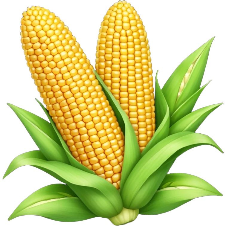 Corn cob with yellow kernels emoji