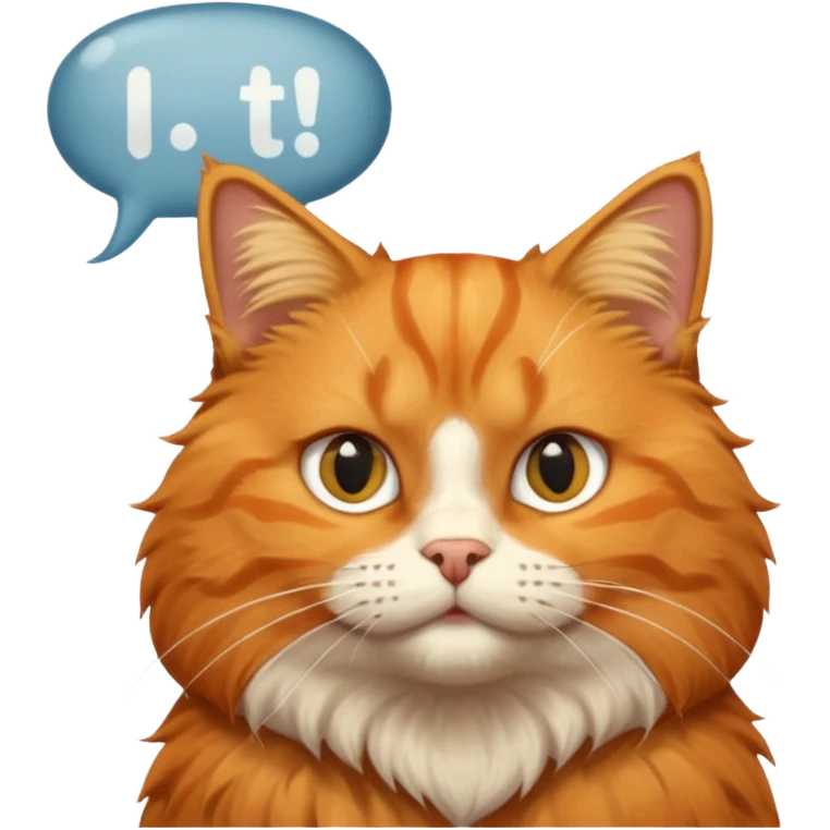 cat with speech bubble saying  i hate it here emoji