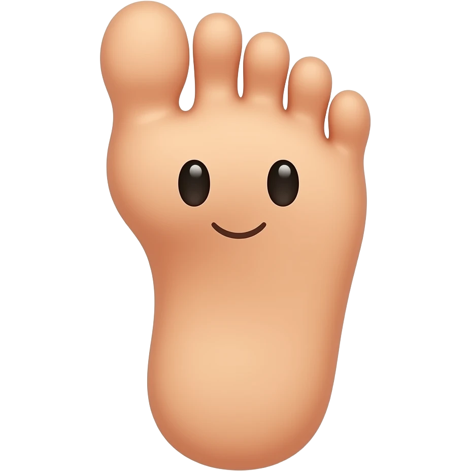 Make a feet with a proud face emoji